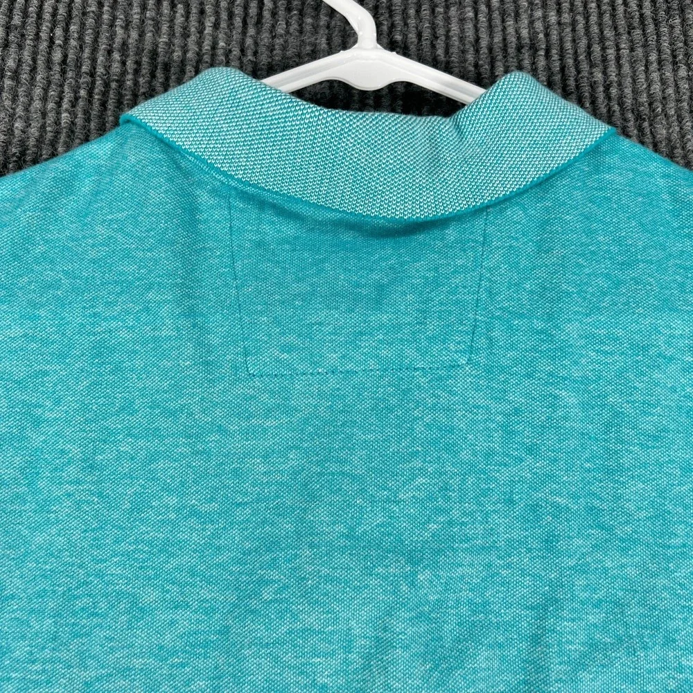 Banana Republic Polo Shirt Mens Large Green Short Sleeve Casual Comfort Light